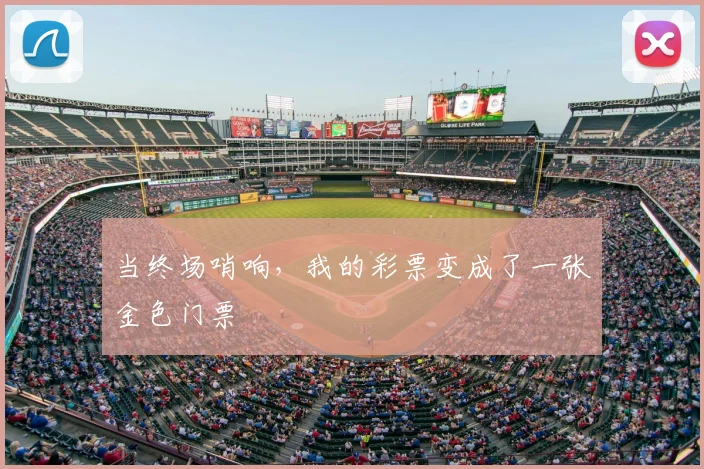 当终场哨响,我的彩票变成了一张金色门票